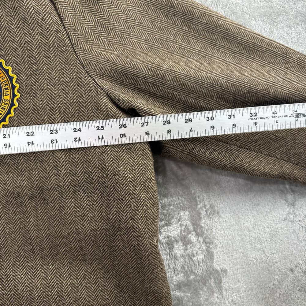 Levis Premium Jasper Club Skull Patch Sherpa Lined Herringbone Blazer Size XL - Picture 7 of 8